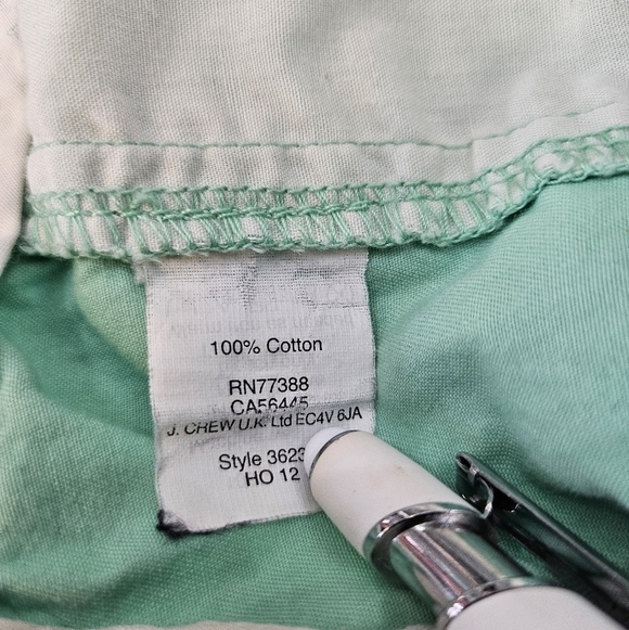 J Crew Chino Shorts 100% Cotton Light Green Size 6 - Picture 3 of 4